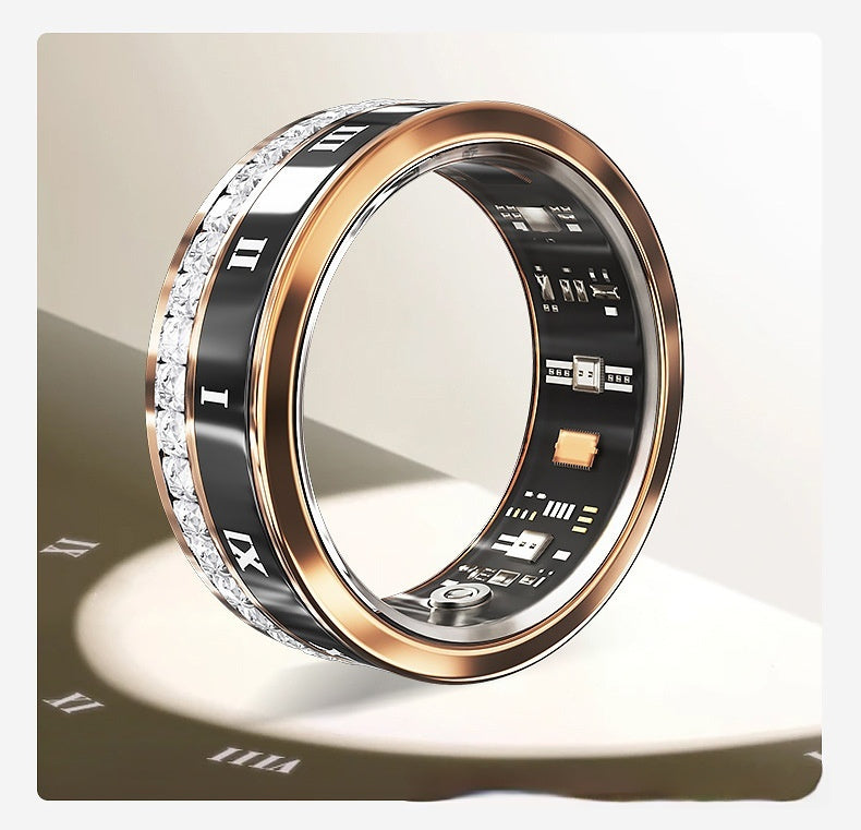 Bague intelligente connectée incrustée de diamants