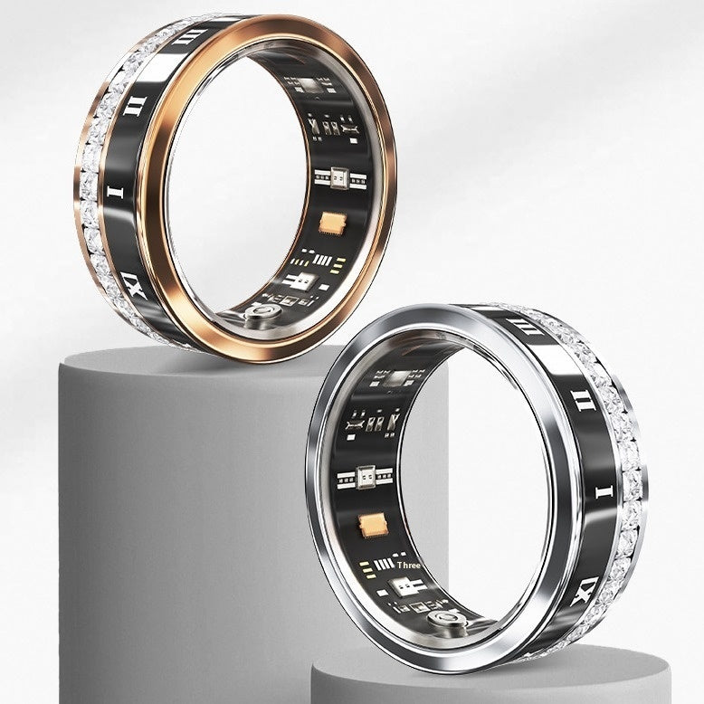 Bague intelligente connectée incrustée de diamants