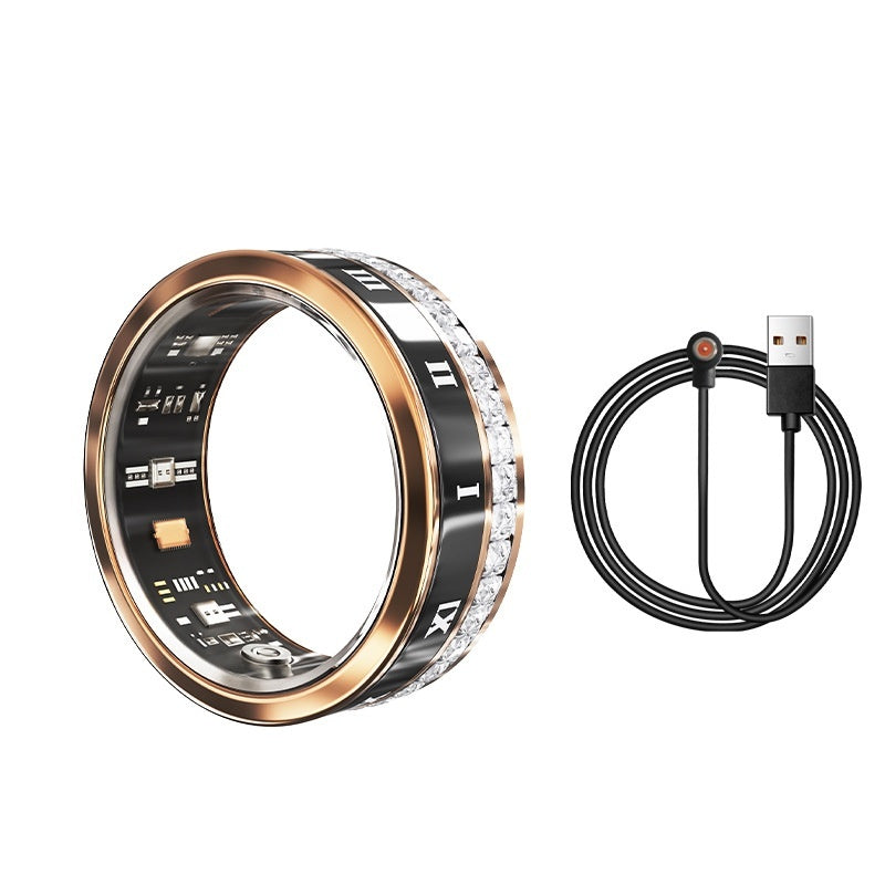 Bague intelligente connectée incrustée de diamants