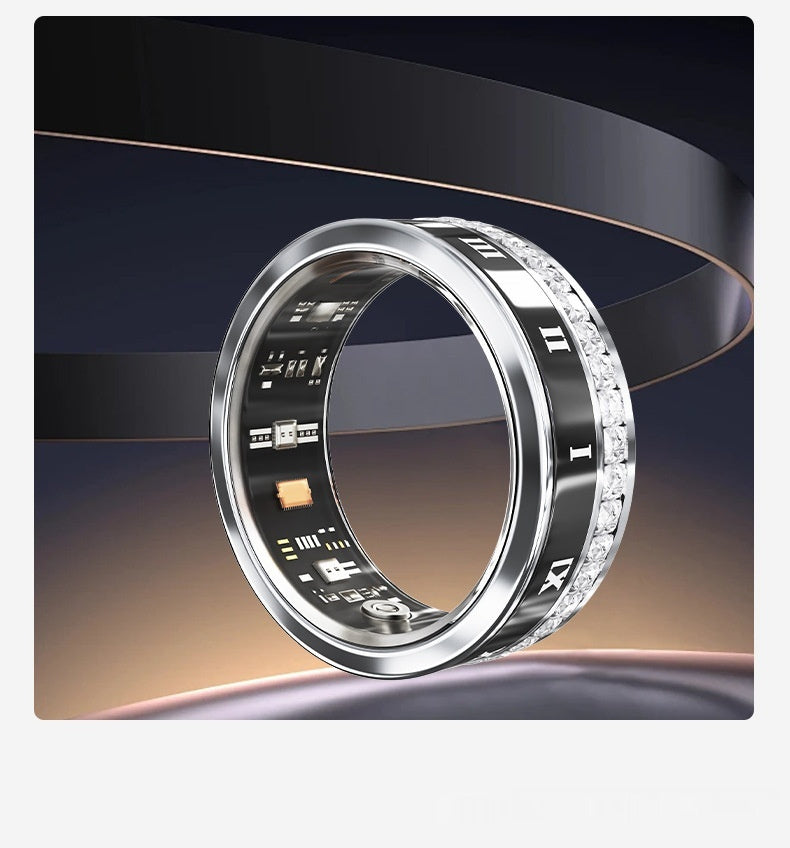 Bague intelligente connectée incrustée de diamants