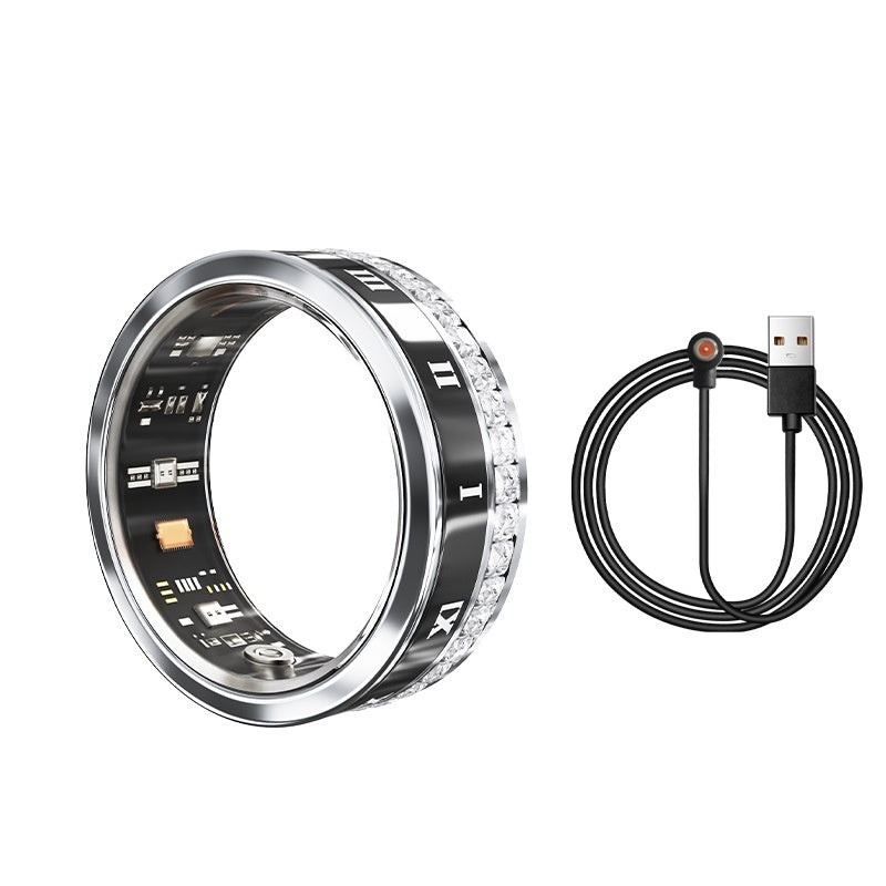 Bague intelligente connectée incrustée de diamants