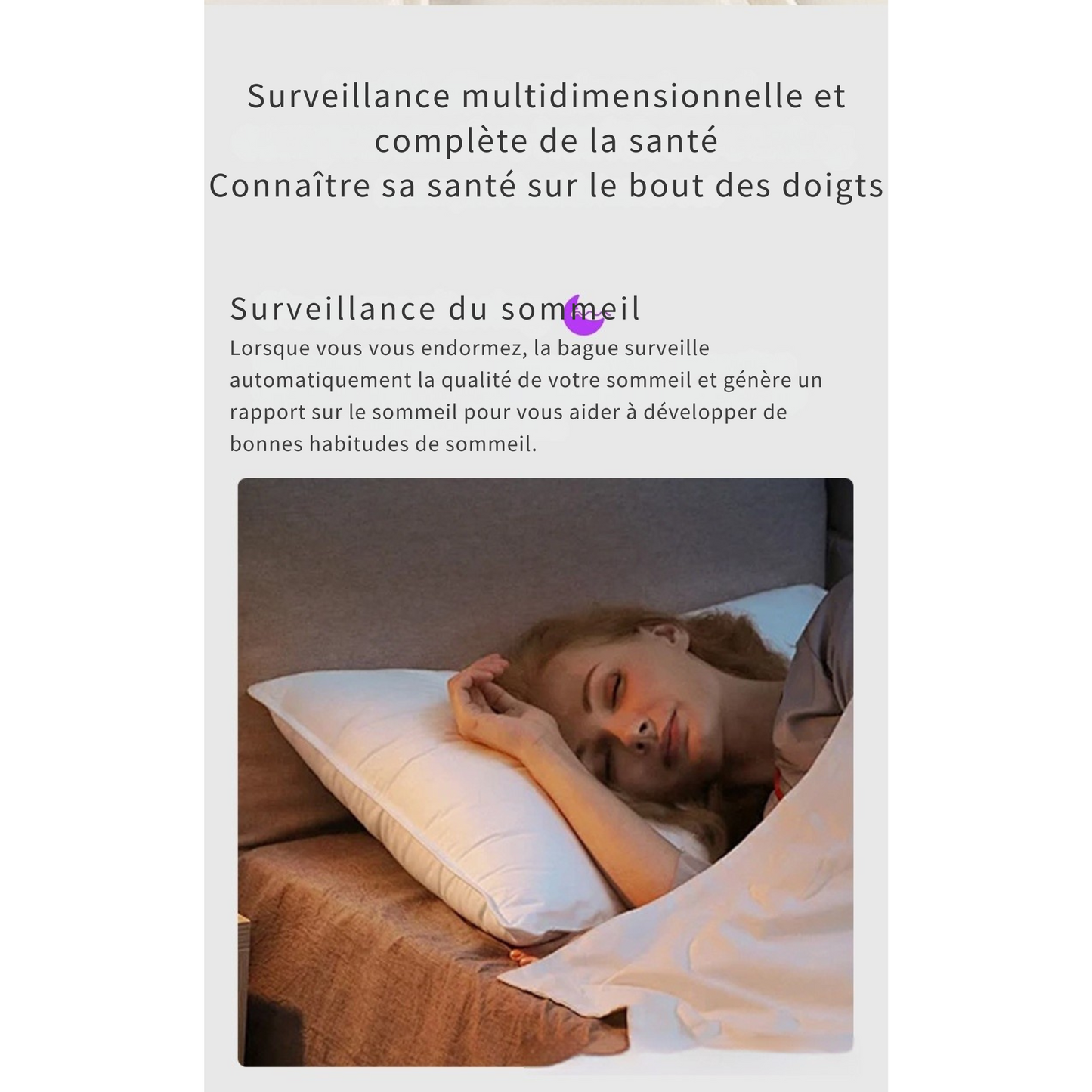 Bague intelligente connectée incrustée de diamants